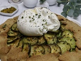 Tarte rustique courgette et burrata