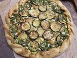 Tarte rustique courgette, olives, fromage et moutarde Tandoori