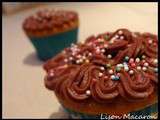 Cupcakes Vanille glaçage Chocolat au lait