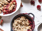 Crumble rhubarbe framboise