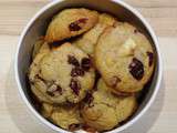 Cookies cranberries chocolat blanc et cannelle