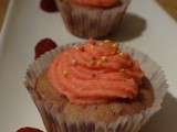 Cupcakes framboises-chocolat blanc