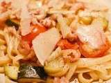 Linguine aux crevettes grises