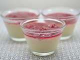 Panna cotta vanille, coulis de grosseille