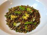 Salade de lentilles, avocat et menthe fraîche