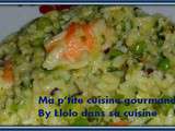 Risotto aux petits pois et aux gambas