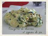 Courgettes au chavroux et pignons de pin