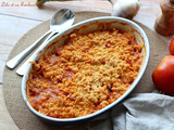 Crumble aux tomates & chorizo