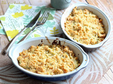 Crumble de courgettes & truite fumée