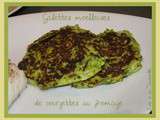 Galettes moelleuses de courgettes au fromage