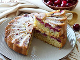 Gâteau moelleux aux cerises & amandes