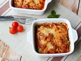 Gratin de tomates & courgettes à la mozzarella