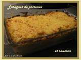 Lasagnes aux poireaux et au saumon