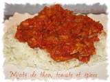 Mijoté de thon à la tomate et aux épices