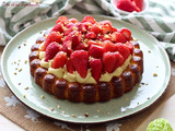 Moelleux fraises & crème vanille