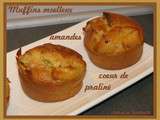 Muffins amande au coeur de pralinoise