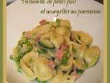 Pastasotto de petits pois et courgettes au parmesan