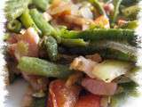 Poêlée de haricots verts aux lardons