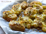 Pommes de terre écrasées à l’ail & parmesan