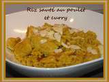 Riz sauté au poulet et au curry