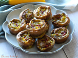 Roulés feuilletés aux courgettes & lardons