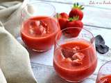 Soupe de fraises au basilic