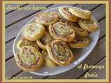 Spirales au bacon et fromage frais