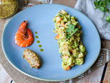 Tartare de crevettes & avocat à l’huile de pistache