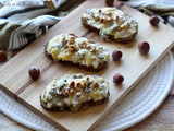 Tartines aux poires & bleu d’auvergne