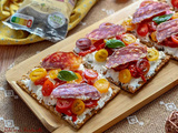 Tartines aux tomates cerises & saucisson