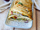 Tresse feuilletée estivale {tomates, courgettes & bacon}