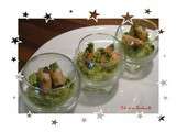 Verrines express de guacamole aux crevettes