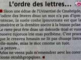 L’ordre des lettres