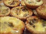 Mini tartelettes poires/ roquefort