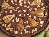 Tarte amandine poire-chocolat