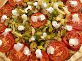 Tarte rustique tomates, poireaux et moutarde à l'ancienne