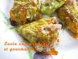 Fleurs de courgettes farcies au jambon (sans four)