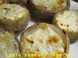 Fonds d'artichauts farcis au fromage et aux herbes