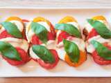 Bruschettas tomates mozzarella