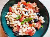 Salade de haricots blancs, thon et tomate