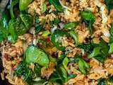 10 minutes – Mon riz sauté du jour : céréales et épinards