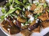 Assiette complète – Quinoa, aubergines caramélisées et tofu mariné au thé fumé