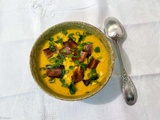 Dans ma tête – Soupe de courge au maïs et au bacon