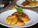 Placard et confinement – Courgettes à la tomate et panisse dorée au four