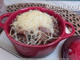 Cocotte Gratinée de riz et viande hachée à la crème de champignons