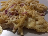 Gratin de macaroni au jambon