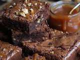 Brownie chocolat noix caramel beurre salé