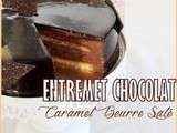 Entremet chocolat et caramel beurre sale