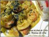 Fricassee de fruits de mer et poivrons