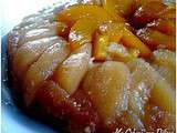 Gateau peches poires façon tatin